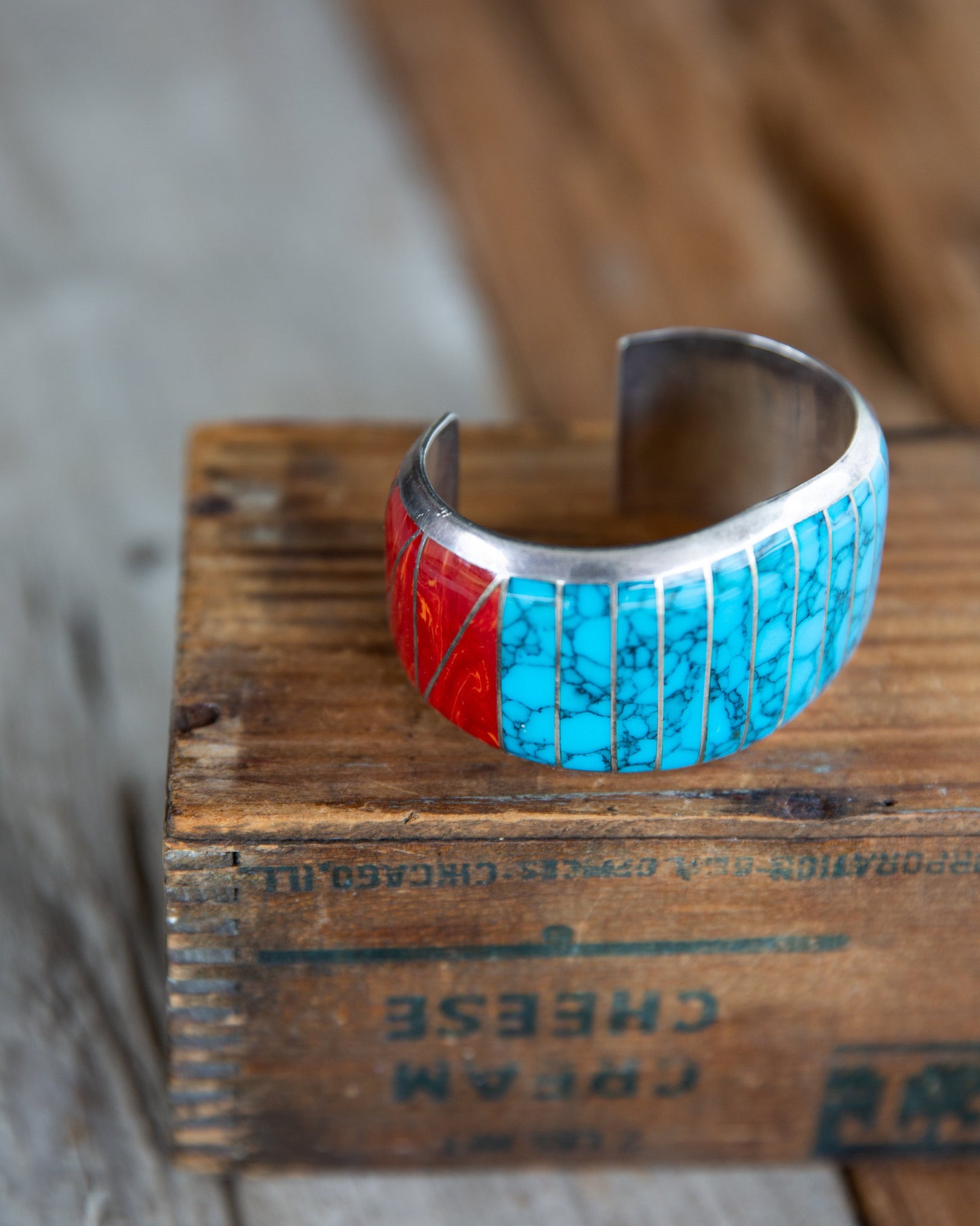 The Ultimate | Turquoise and Coral Vintage Cuff by Irene Platero