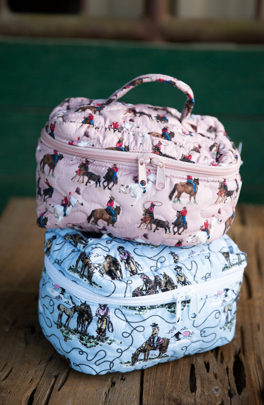 The Rona | Western Print Quilted Travel Case