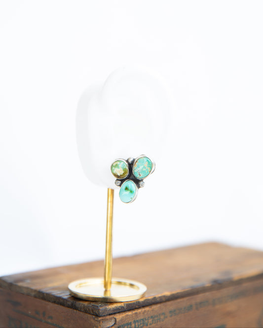 The Paisley's | Royston & Sonoran Turquoise Cluster Studs by Bonnie Benally