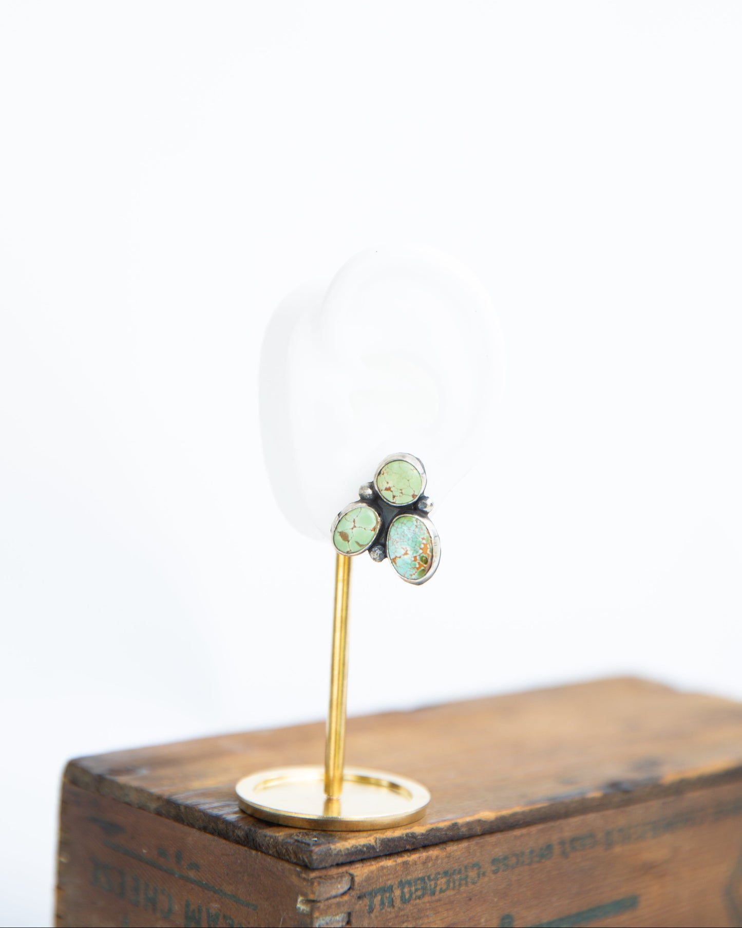 The Barlow's | Roystone Turquoise Cluster Stud Earrings by Bonnie Benally