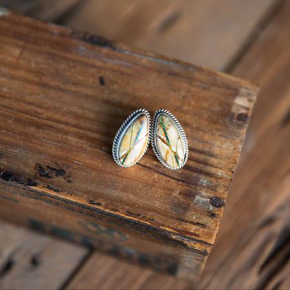 The Galliano's | Royston Ribbon Stud Earrings by Chassity Belone