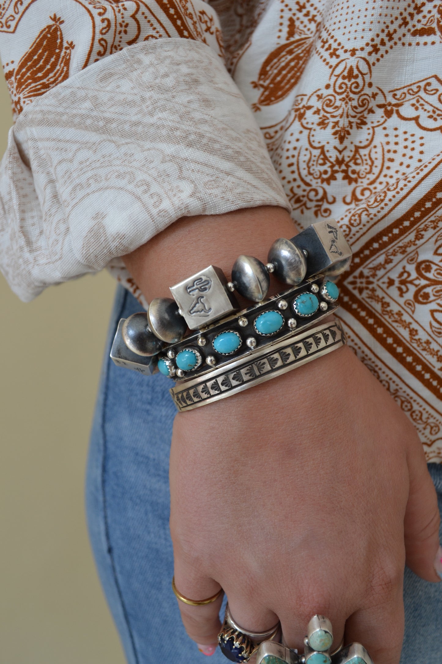 The Tempe 14mm Stretch Navajo Bracelet