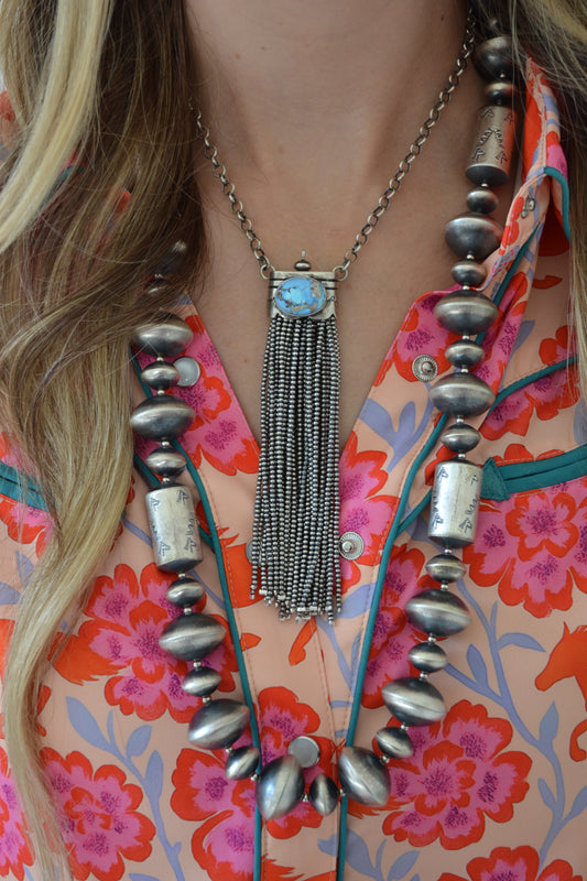 The Topeka Tassel Necklace (Stone Options Available)