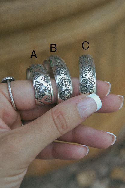 The Nova | Stamped Silver Baby Cuff by Nova Ashley