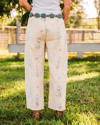 The Deiten's | Western Print Barrel Pants
