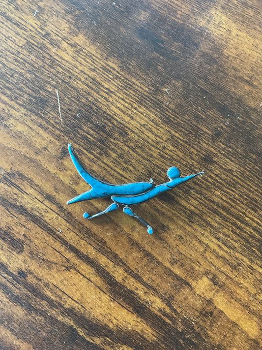 Live Sale #5  Turquoise Roadrunner Brooch