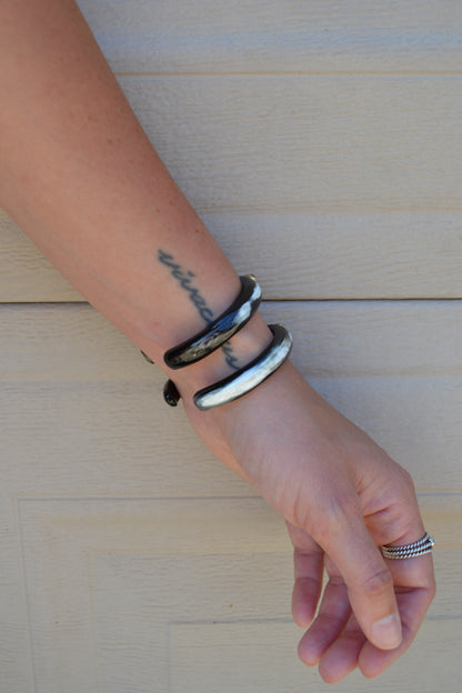 The Ortega Buffalo Horn Cuffs