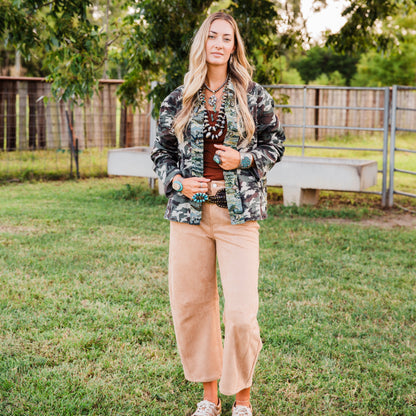 The Silverton | Faux Tan Suede Barrel Pants
