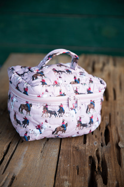 The Rona | Western Print Quilted Travel Case
