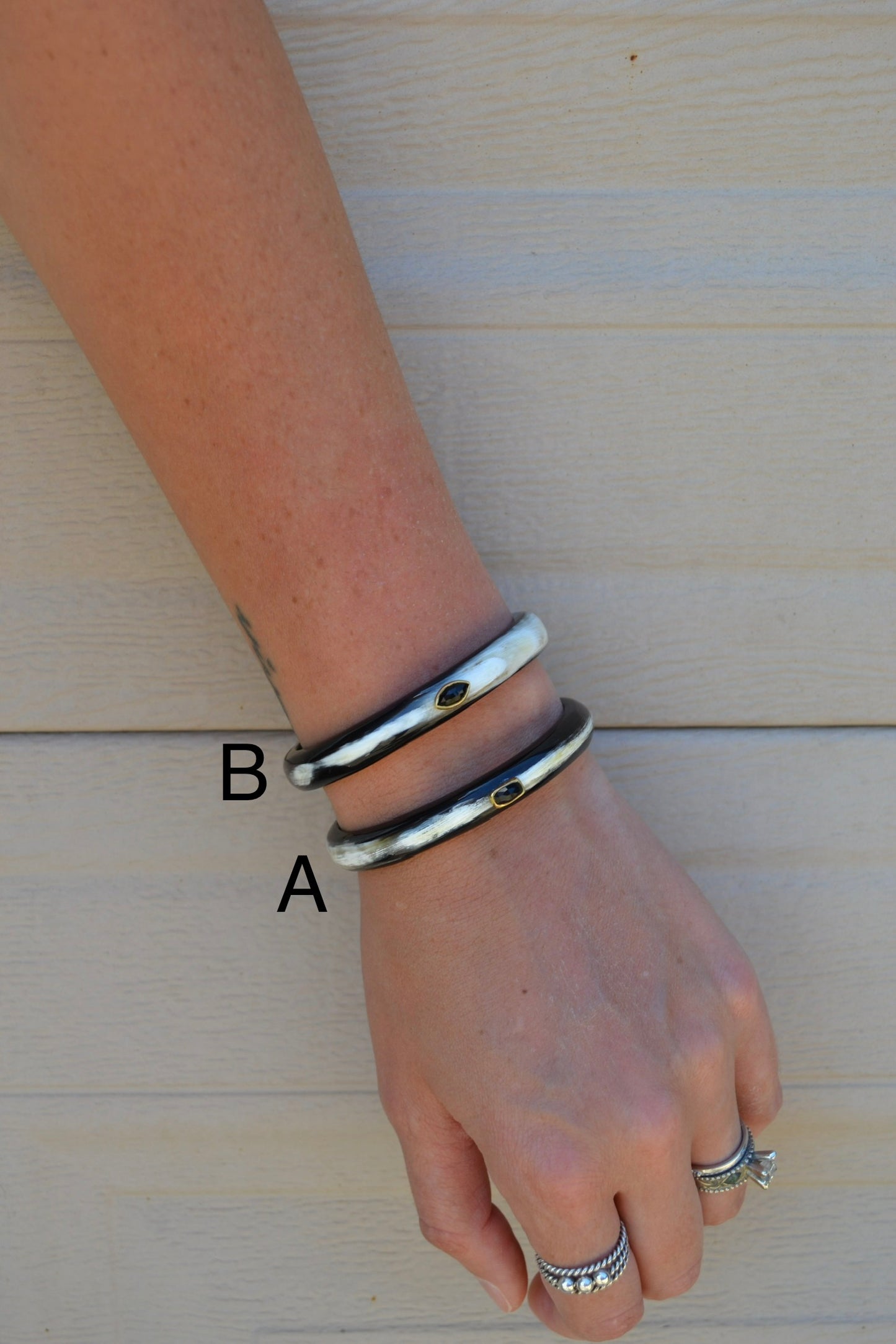 The Ortega Buffalo Horn Cuffs