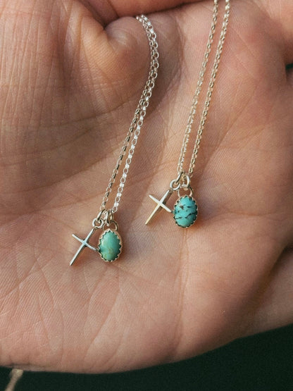 Turquoise cross necklace 