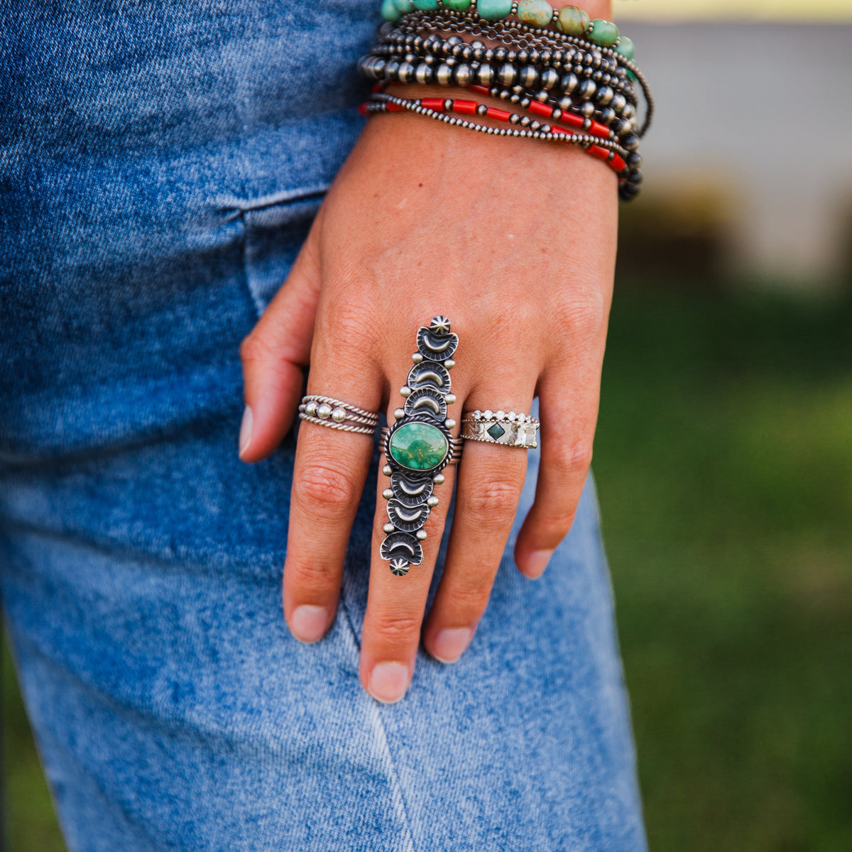 The Silverado | Sonoran Turquoise Ring by Leroy James