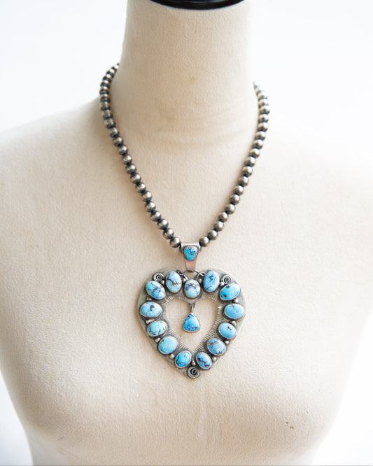 The Yoakum | Golden Hills Heart Pendant by Bob Becenti