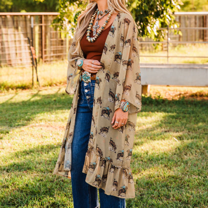 The Winona | Western Print Kimono by Tasha Polizzi