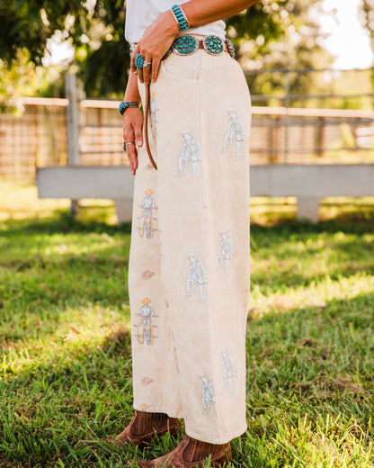 The Deiten's | Western Print Barrel Pants
