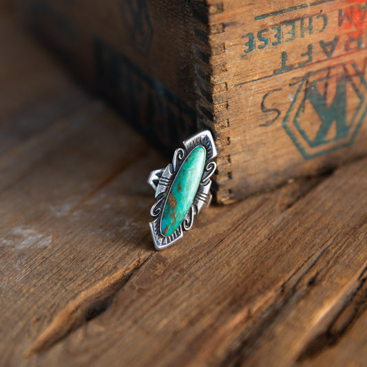 The KinCaid | Vintage Turquoise Ring - Size 8.75