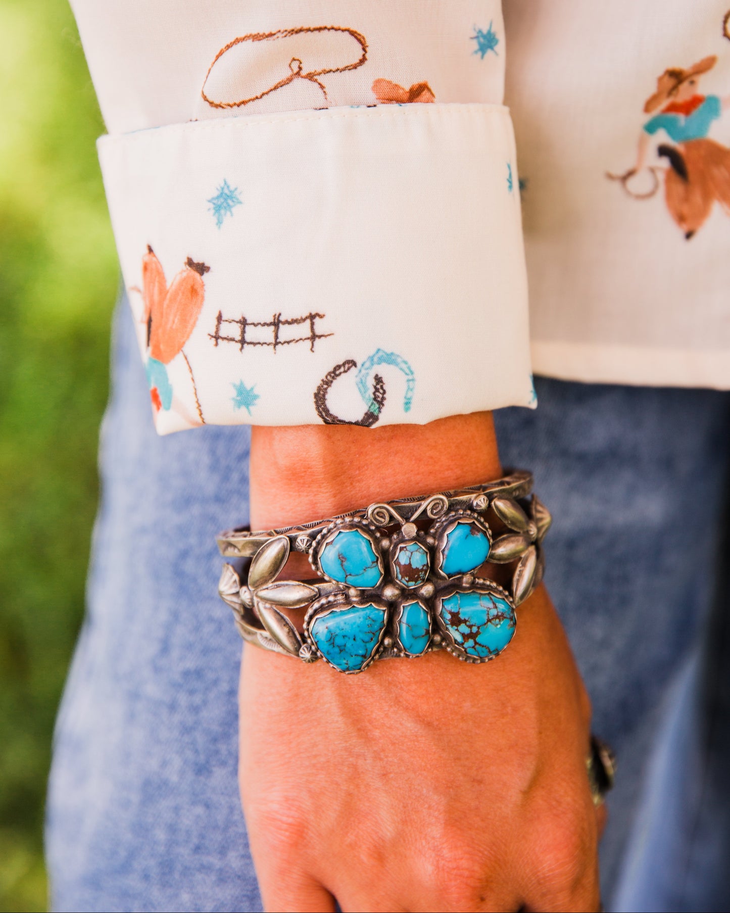 The Marilla | Kingman Turquoise Butterfly Cuff by Tillie John
