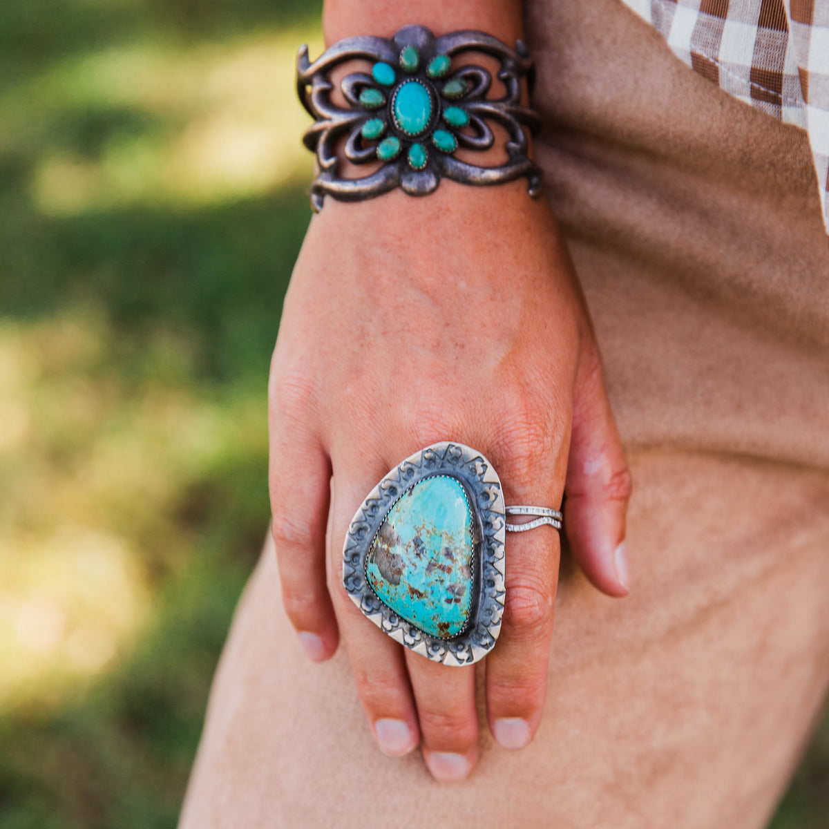 The Tularosa | Adjustable Turquoise Ring by Tawney Willie