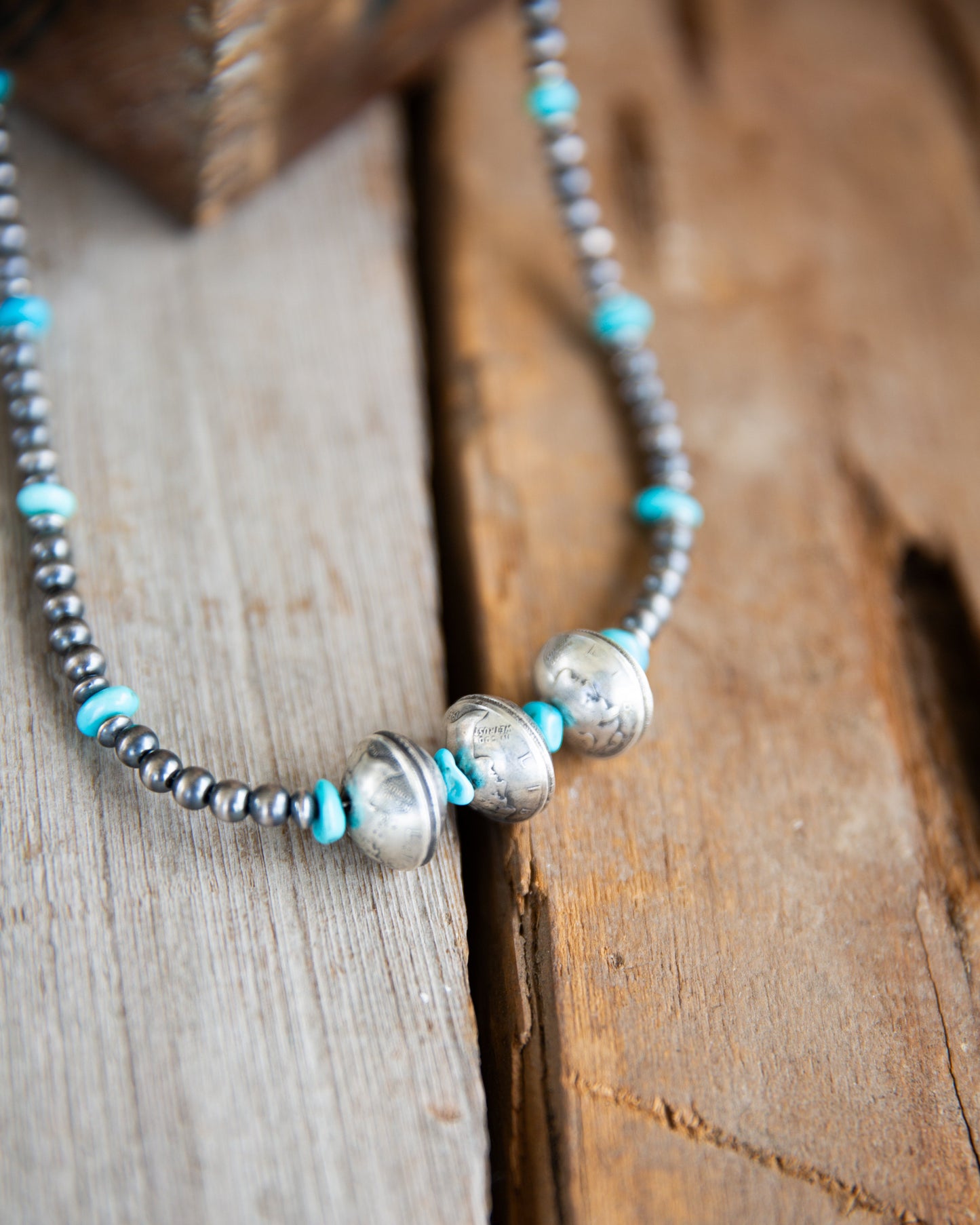 The Wiota | Mercury Dime Necklace & Turquoise Necklace