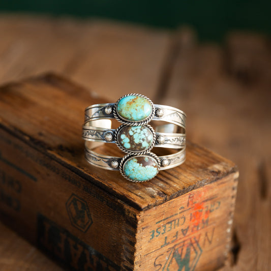 The River | Turquoise Cuff by Rick Enriquez