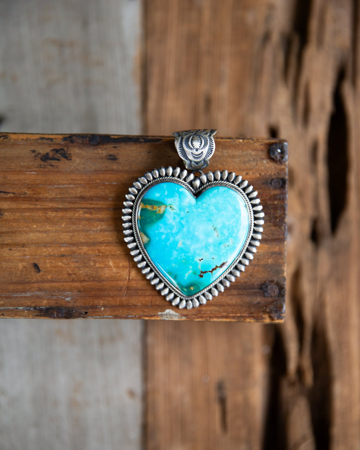 The Reserve | Kingman Turquoise Heart Pendant by Murphy Platero