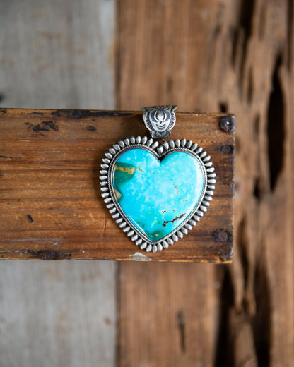 The Reserve | Kingman Turquoise Heart Pendant by Murphy Platero