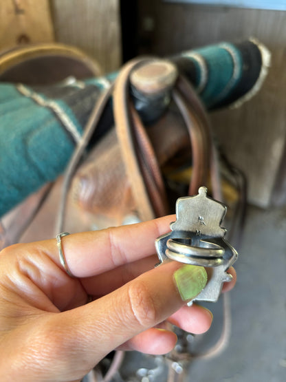Chimney Butte’s Daughter Large Turquoise Rings SIZE 6.5