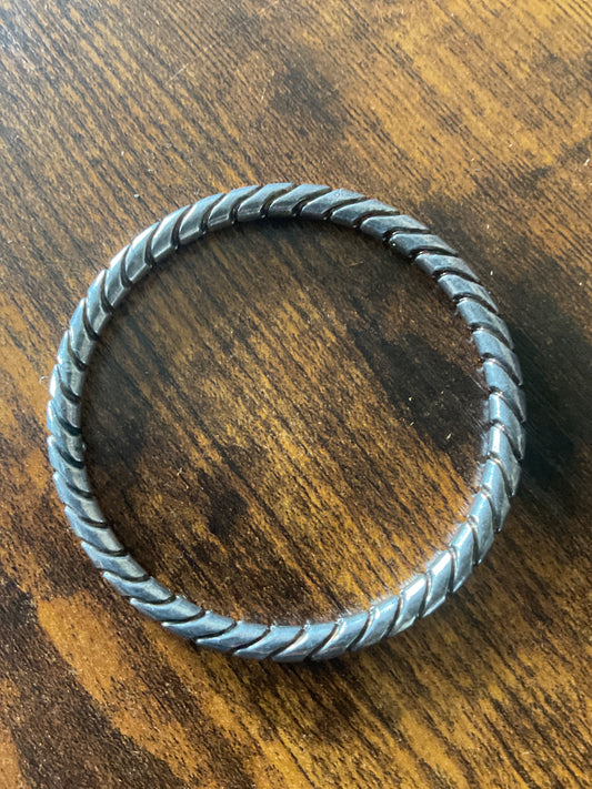 Live Sale #10  Sterling Silver Bangle 9 1/2”