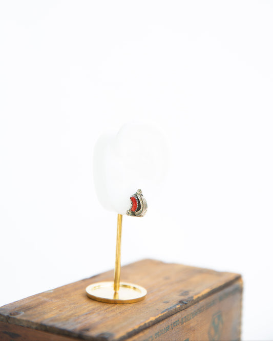 The Lexa's | Vintage Red Coral Stud Earrings