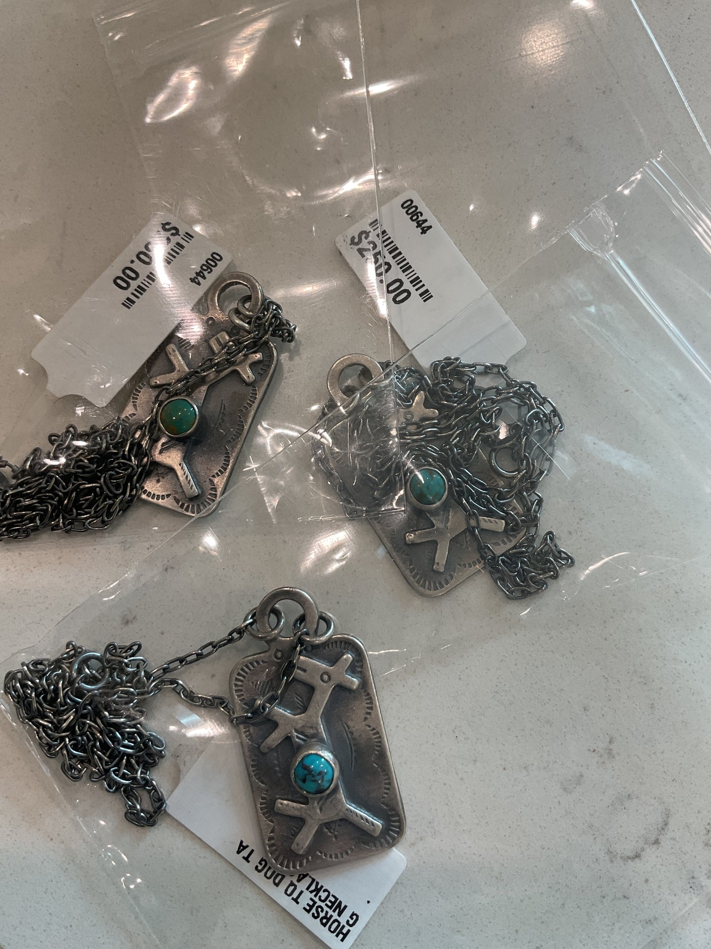 The Milan | Dog Tag Necklace with Turquoise