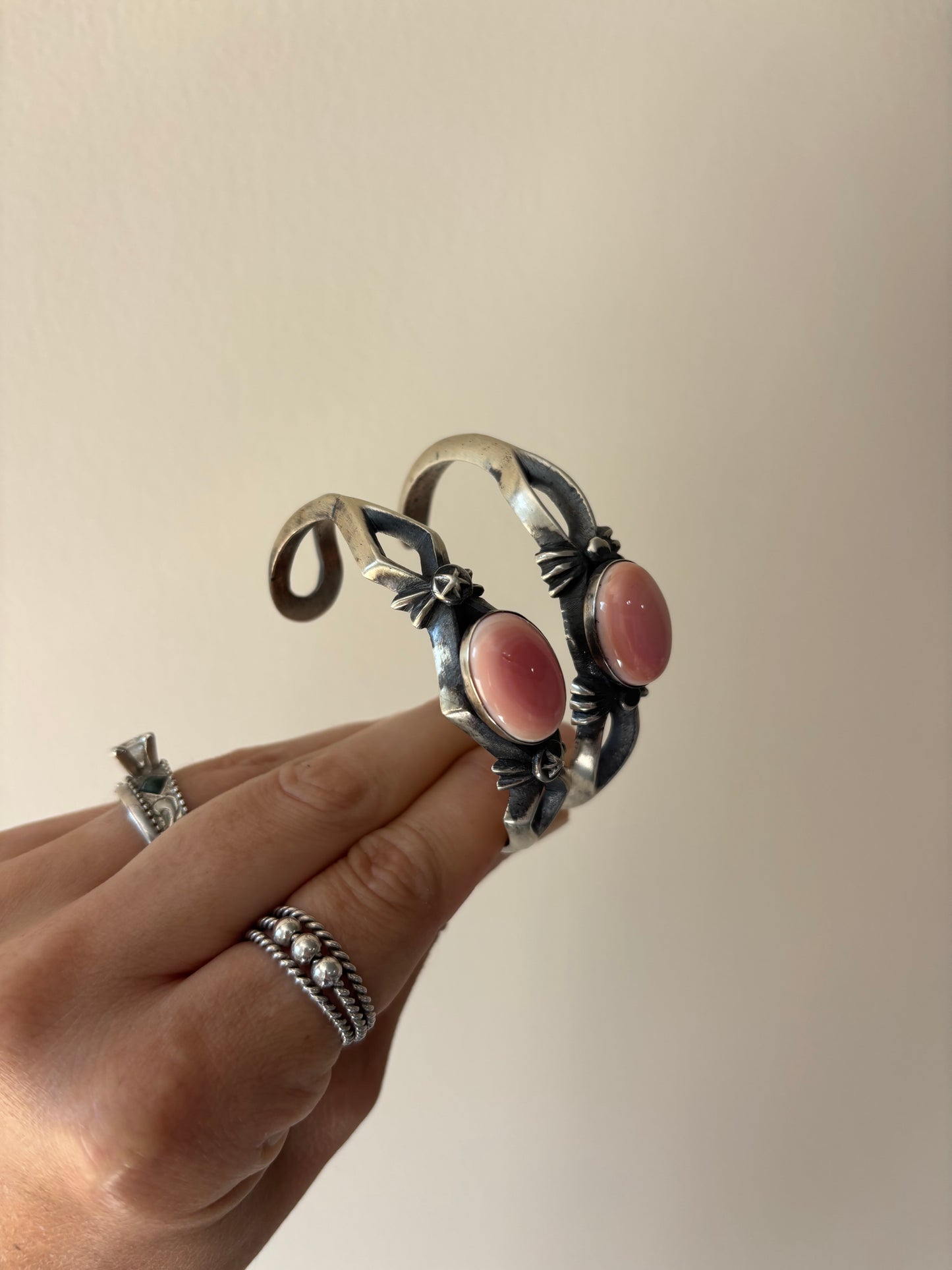 The Westport | Single Stone Pink Conch Cuff by Chimney Butte
