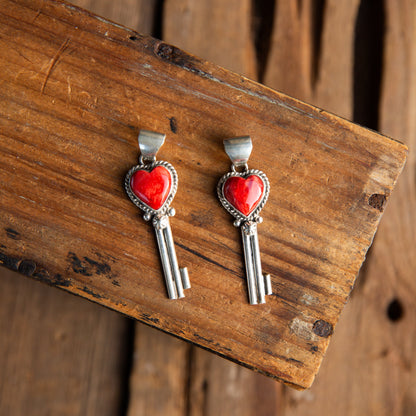 The Vyla | Red Spiny Heart LockvPendant by P. Skeets