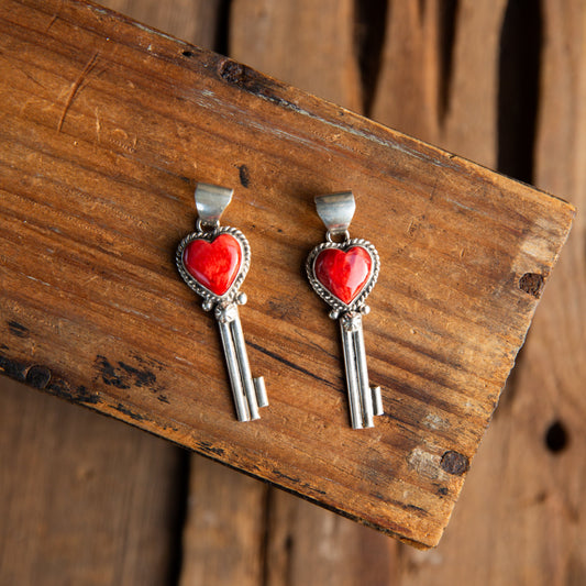 The Vyla | Red Spiny Heart LockvPendant by P. Skeets