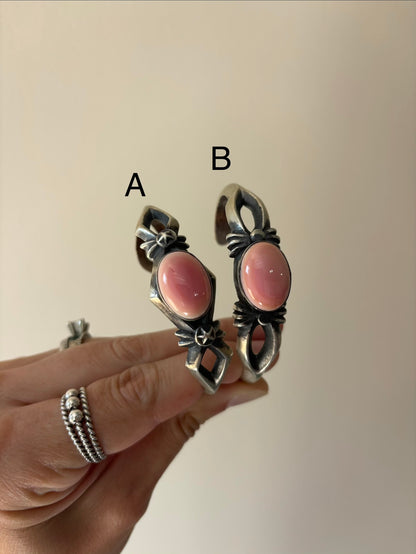 The Westport | Single Stone Pink Conch Cuff by Chimney Butte