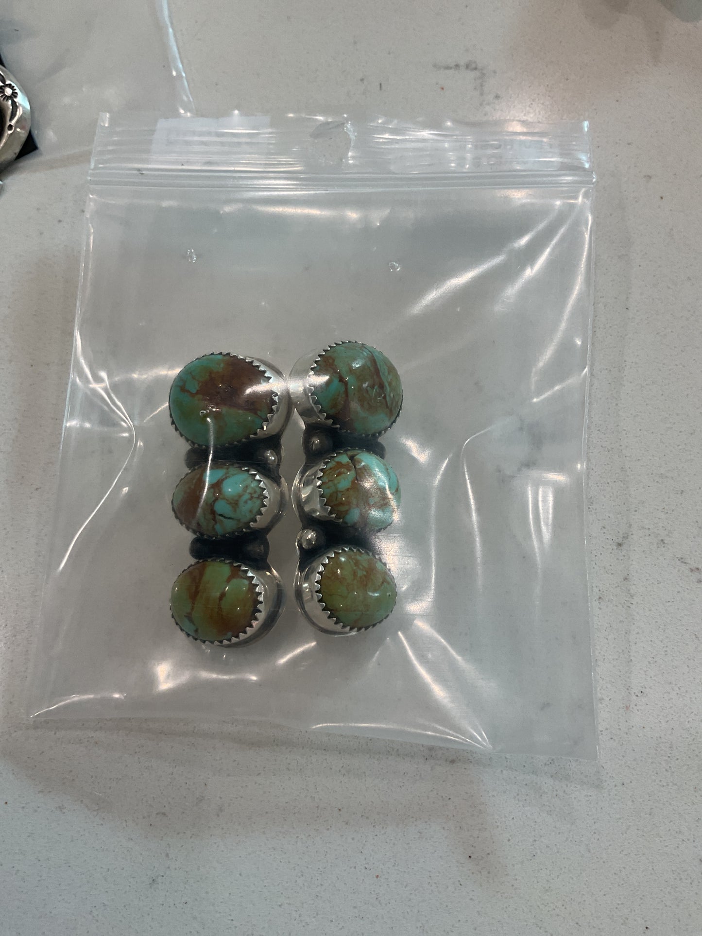 The Zinfandels | 3 Stone Turquoise Earrings
