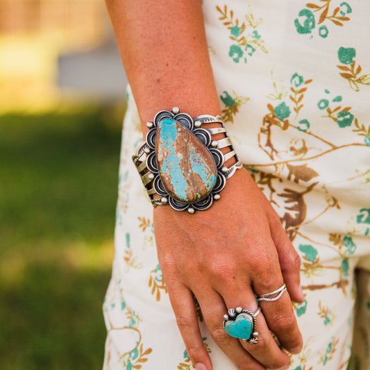 The Benton | #8 Turquoise Cuff by Chimney Butte