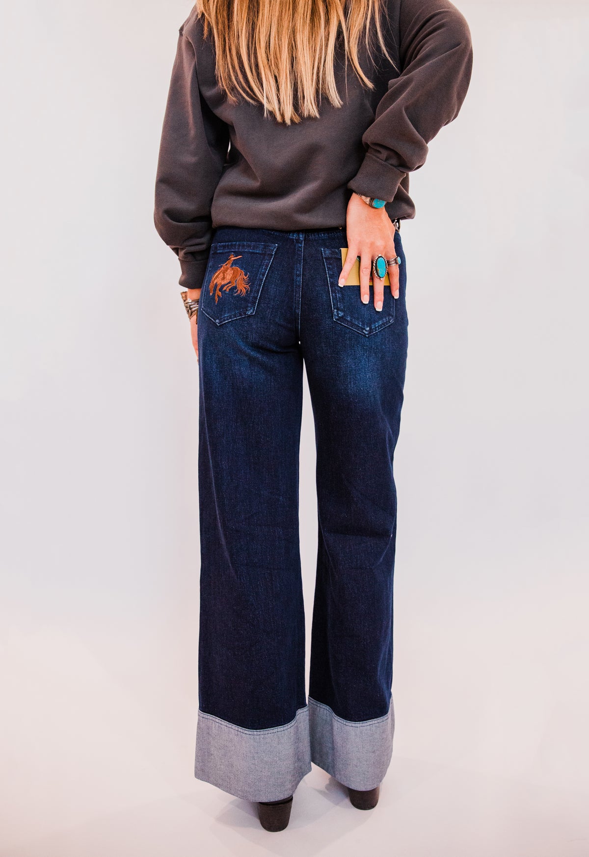 The Luna’s | “Let’s Rodeo” Embroidered Jeans