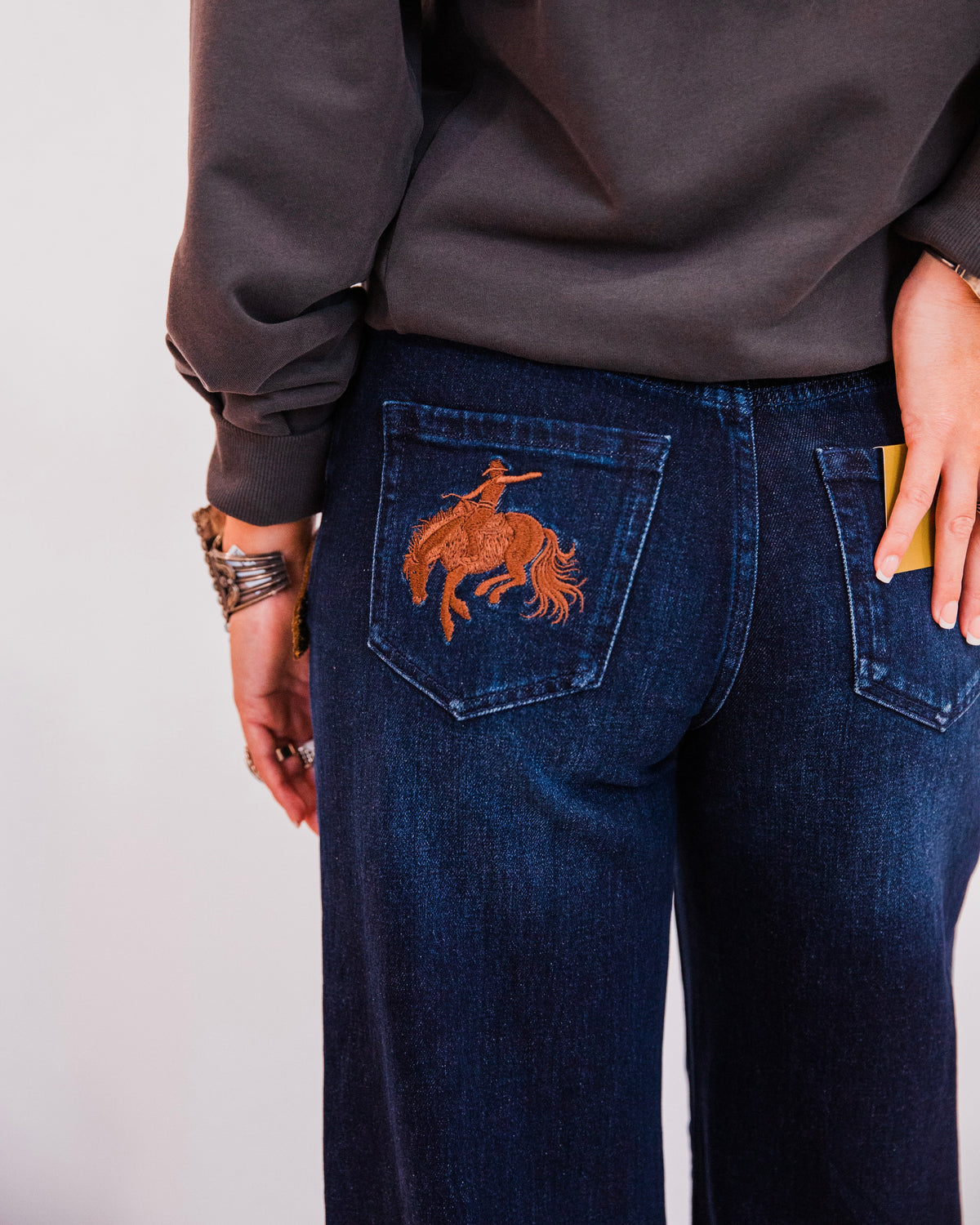 The Luna’s | “Let’s Rodeo” Embroidered Jeans