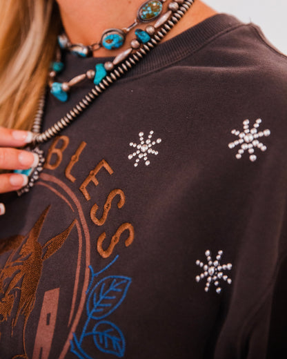The Newell | God Bless The Horses Embroidered Sweatshirt