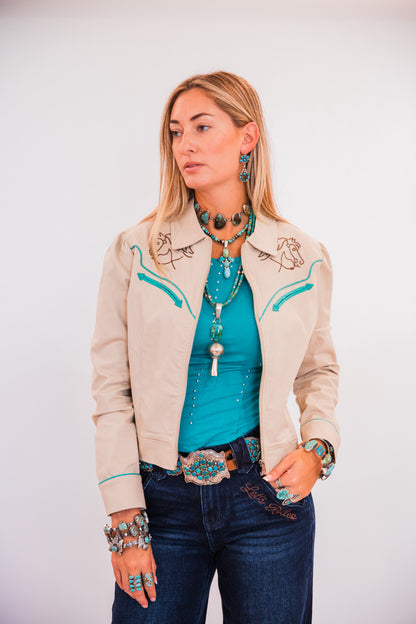 The Quinn | Western Embroidered Bomber Jacket