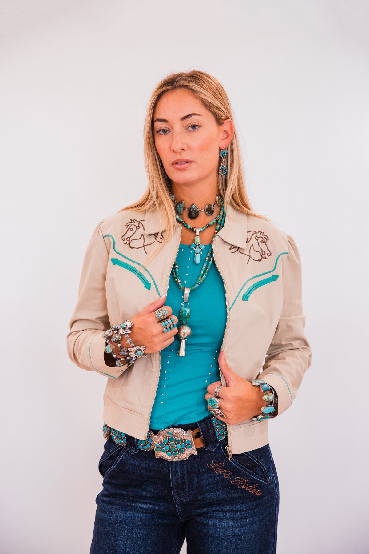 The Quinn | Western Embroidered Bomber Jacket