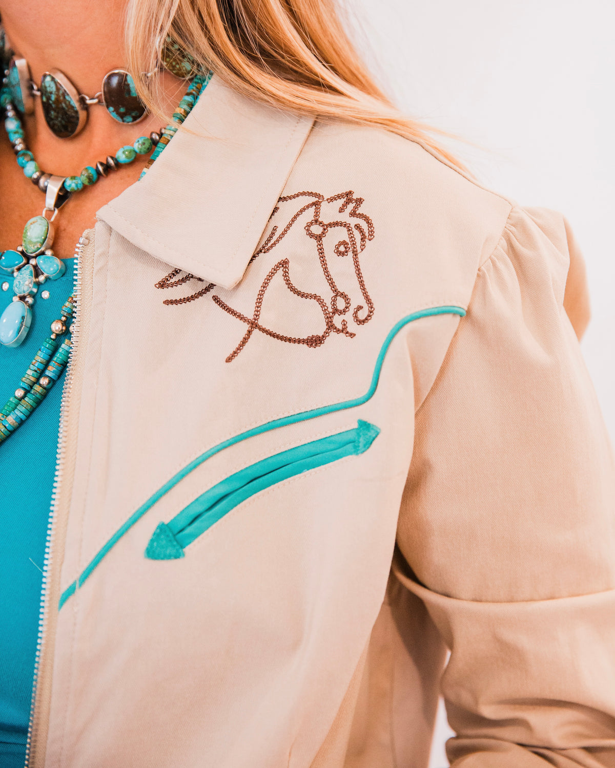 The Quinn | Western Embroidered Bomber Jacket