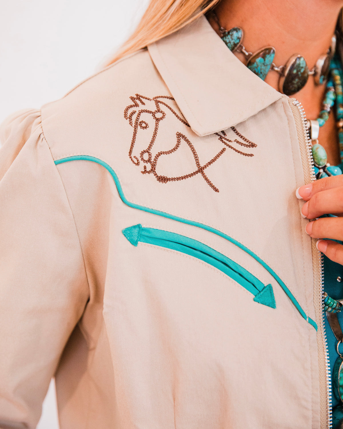 The Quinn | Western Embroidered Bomber Jacket