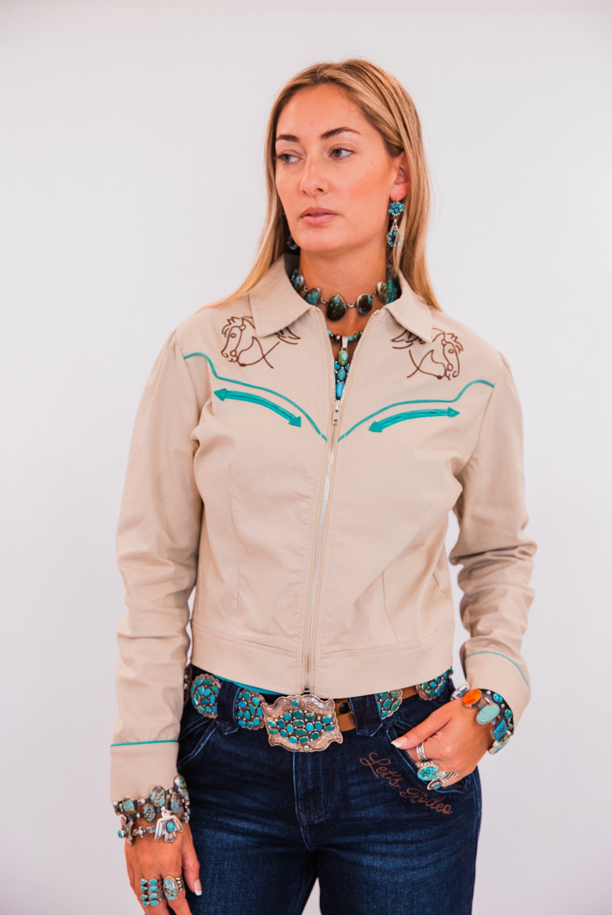 The Quinn | Western Embroidered Bomber Jacket