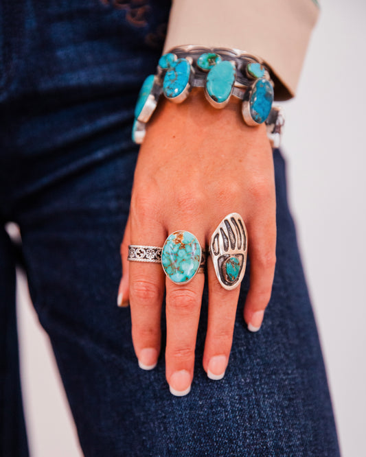 The Nakai | Turquoise Ring by Russell Sam - Size 7