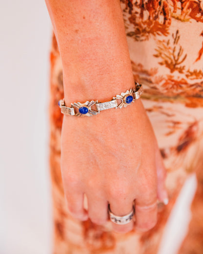 The Cisco | Vintage Blue Lapis Sterling Bracelet