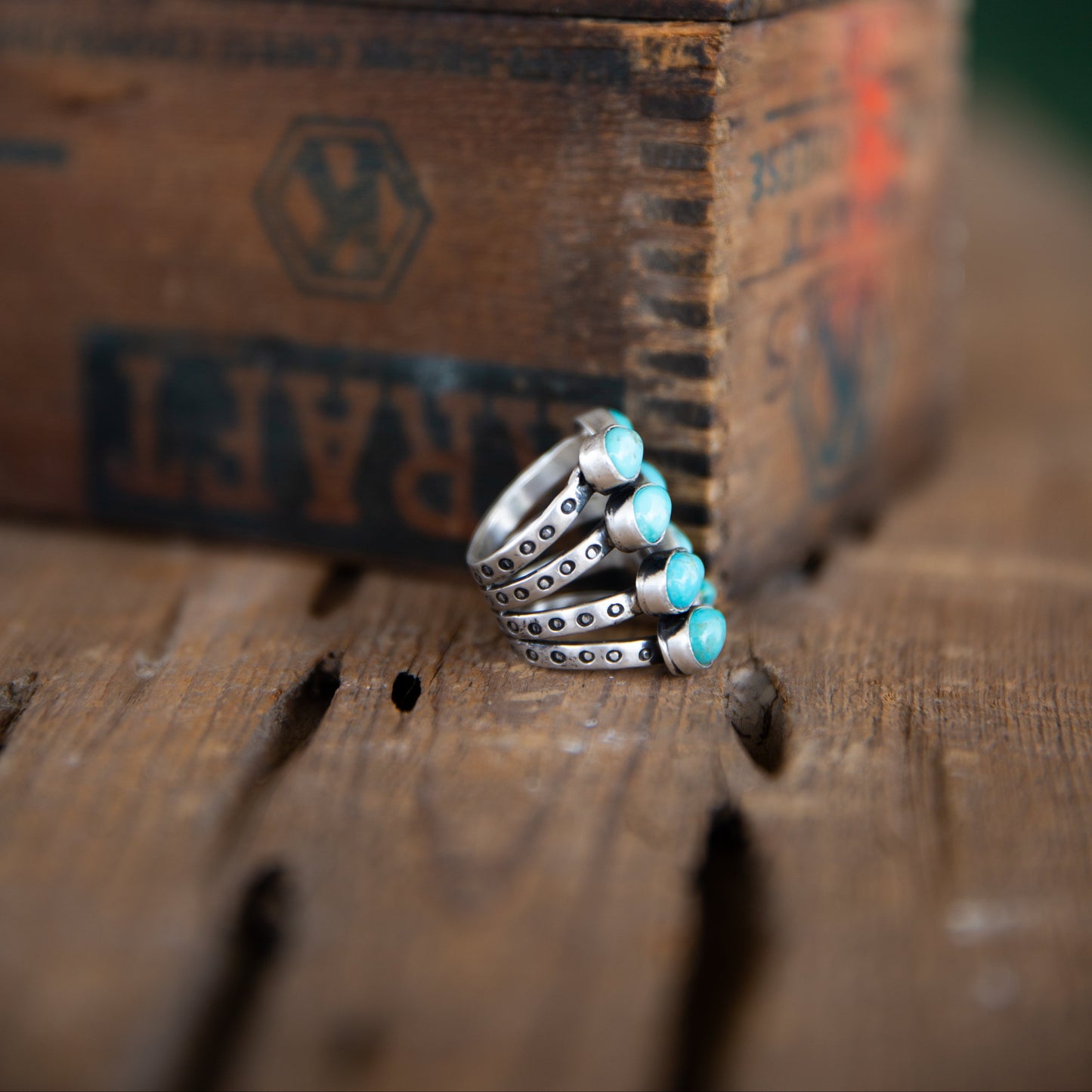 The Canyon | Pink Conch & Turquoise Rings