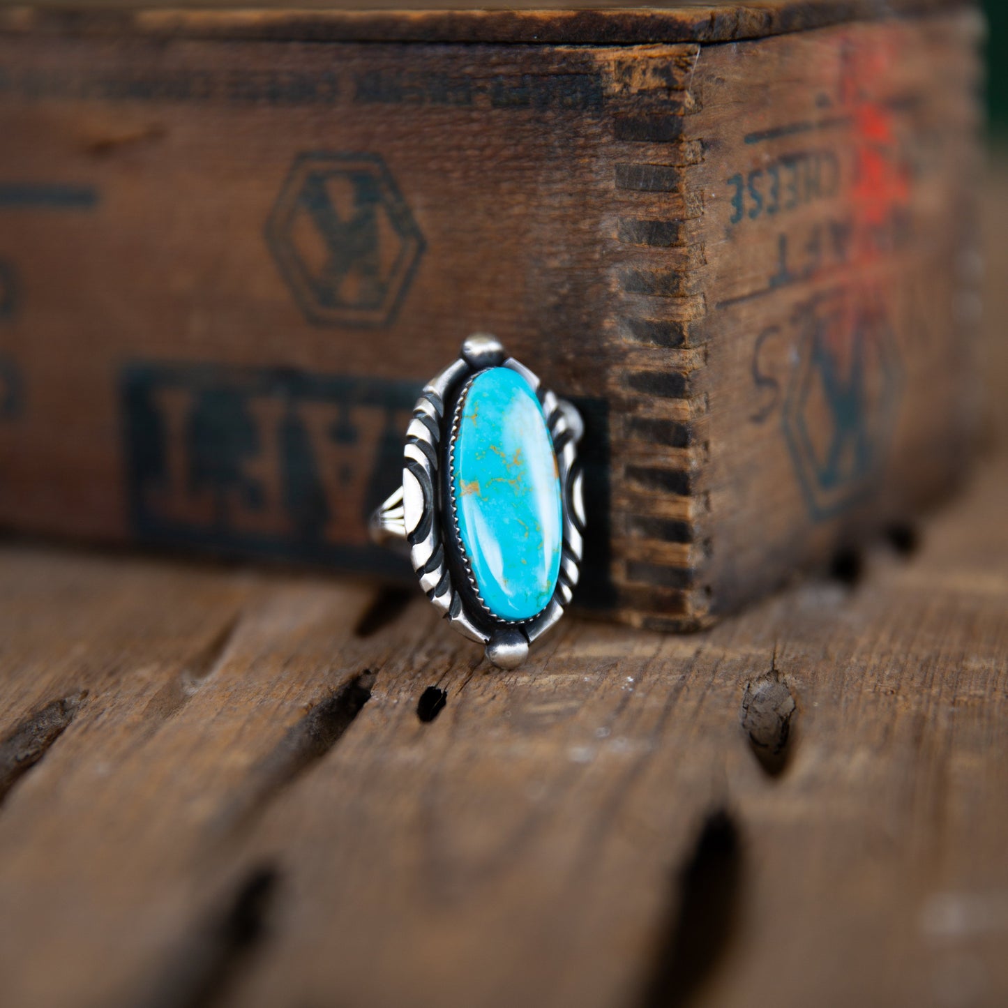 The Fresno | Mike Thomas King's Manassa Turquoise Ring Size 7 3/4