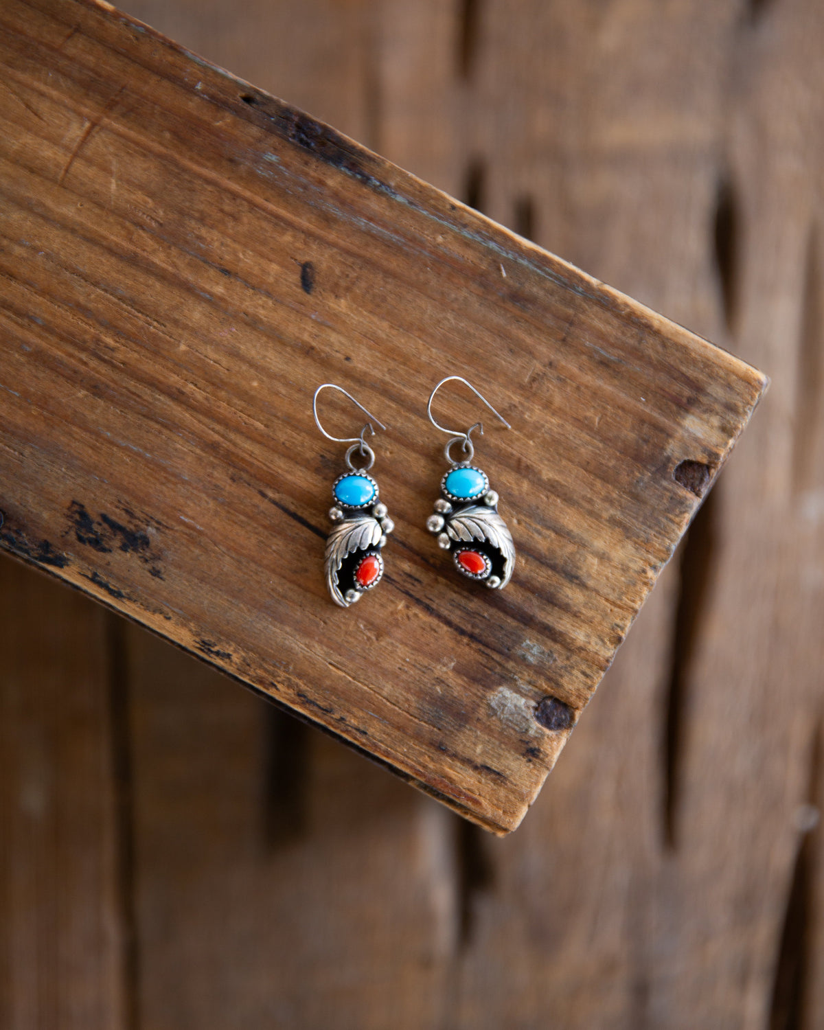 The Gabby's | Vintage Turquoise & Coral Earrings