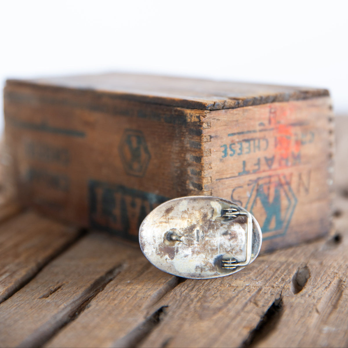 The Dixie | Vintage Turquoise & Coral Belt Buckle